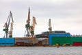 Large shipyard near the coast