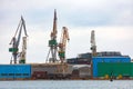 Large shipyard near the coast