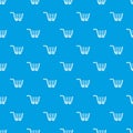 Large shopping trolley pattern seamless blue