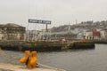 The large sign at the entrance to Cork harbour at Kennedy Wharf on the River Lee