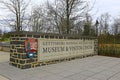 A large sign for the Gettysburg National Military Park Museum and Visitor Center