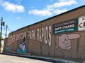 Large sign in Park Rapids Minnesota on building wall