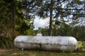 Large Silver Propane Holding Tank Royalty Free Stock Photo