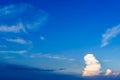 Large single cloud in a blue sky. Royalty Free Stock Photo