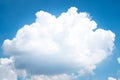 Large singleCumulonimbus clouds. cumulus cloud. Puffy or cotton like or fluffy cloud blue sky white fluffy clouds over blue sky Royalty Free Stock Photo