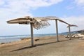 Skeleton of whale in the Salt Museum Salinas del Carmen in Fuerteventura, Spain Royalty Free Stock Photo