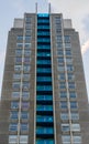 Large skyscraper with lots apartments with balcony`s housing in the city of scheveningen the Netherlands exterior architecture Royalty Free Stock Photo