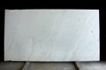 Large slab of white Volokas Marble with a pattern