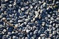 Large and small blue pebbles stone texture Royalty Free Stock Photo