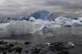 Large And Small Chunks Of Glacier Ice Drift Away In Lagoon