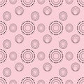 Large and small circles on a pink background Royalty Free Stock Photo