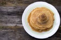 Large and small pancakes Royalty Free Stock Photo