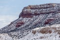 Large snow covered mesa plateau rocky mountain