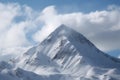 Large snow covered mountain top. Generate ai Royalty Free Stock Photo