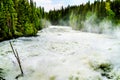 The spectacular Dawson Falls in Wells Gray Provincial Park, BC, Canada