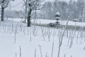 Large snowdrift in winter