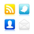 Large Social Icons Royalty Free Stock Photo