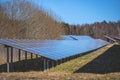 Large solar cell array in a field.. Royalty Free Stock Photo