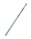 Large soprano flute. Wind classical orchestral musical instrument. Royalty Free Stock Photo