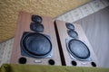 Large Soviet speakers Orbita 35as-016. Vintage Royalty Free Stock Photo