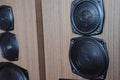 Large Soviet speakers Orbita 35as-016. Vintage Royalty Free Stock Photo