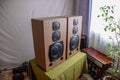 Large Soviet speakers Orbita 35as-016. Vintage Royalty Free Stock Photo