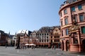 Large square with important buildings in Mainz in Germany