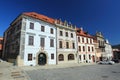 Large square in Prachatice Royalty Free Stock Photo