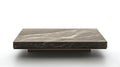 Large, square table made of marble sits on a white background Royalty Free Stock Photo
