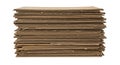 Large Stack of Brown Cardboard Flats for Recycling Royalty Free Stock Photo