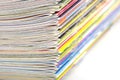 A large stack of magazines Royalty Free Stock Photo