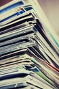 Large stack of magazines Royalty Free Stock Photo