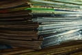 Large stack of magazines Royalty Free Stock Photo