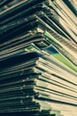 Large stack of magazines Royalty Free Stock Photo