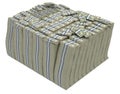 Large stack of US dollars isolated