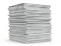 A large stack of white printer paper on a clean surface Royalty Free Stock Photo