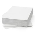 A large stack of white printer paper on a white background Royalty Free Stock Photo