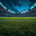 A Large Stadium Filled With Green Grass Royalty Free Stock Photo