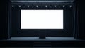 Blank stage screen for a dynamic presentation or event mockup. Royalty Free Stock Photo