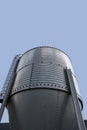 Large stainless steel grain silo