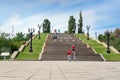 Large staircase on Mamayev Kurgan in Volgograd