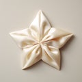 Delicate Silk Star On Beige Background: Photorealistic Details And Ivory Inspiration