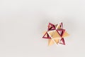 Large star shaped polyhedron dodecahedron made of paper