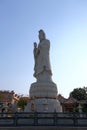 Large statue of Guan Yin, the Goddess of Mercy, at Chinese Buddhist temple, Wihan Phra Phothisat Kuan Im, Kanchanaburi Royalty Free Stock Photo