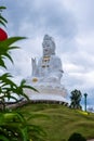 Large statue of Kuan Yin at Huai Pla Kang Temple, Chiang Rai, Thailand Royalty Free Stock Photo