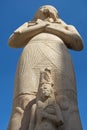 Large statue of Nefertari at Karnak Temple in Luxor