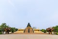 Large statue of Reverend Grandfather Thuat at Huai Mongkol Temple in Prachuap Khiri Khan Province