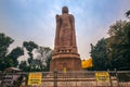 Large statue of standing Buddha in WAT THAI Temple, Sarnath Varanasi Royalty Free Stock Photo