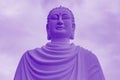 Large statue of a white Buddha in lotus position Royalty Free Stock Photo