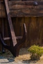 Large steel anchor on stern of 14th century Korean ship